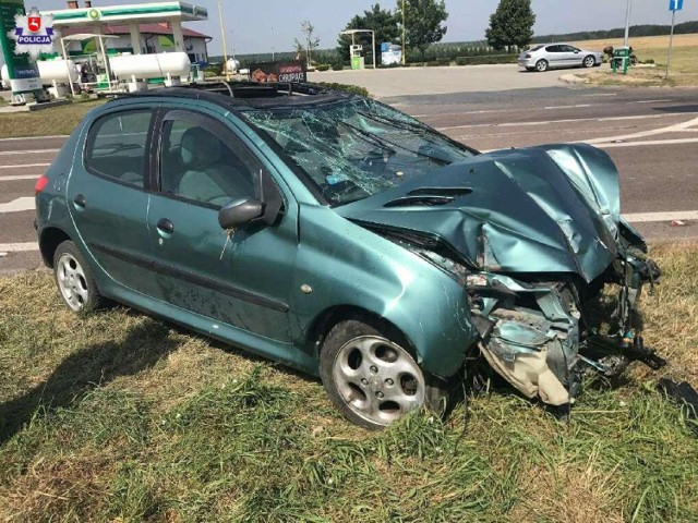 Samochodem jechała 40-letnia mieszkanka powiatu chełmskiego wraz z trójką dzieci w wieku 3, 6 i 8 lat