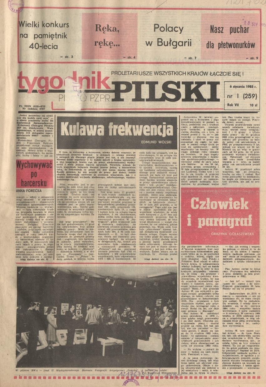 Tygodnik Pilski w cytatach: początek 1985 roku - ambitne plany rozwoju Piły i silne mrozy