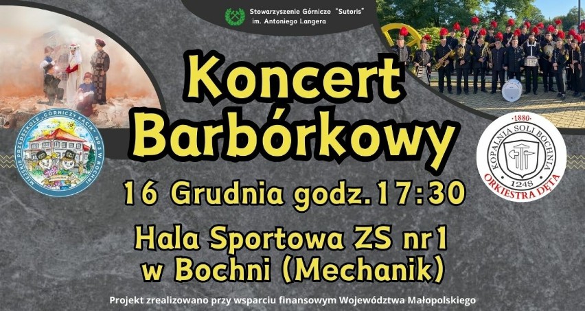 W sobotę w Bochni Koncert Barbórkowy. Wystąpią dzieci z Przedszkola nr 3 oraz Orkiestra Dęta Kopalni Soli Bochnia