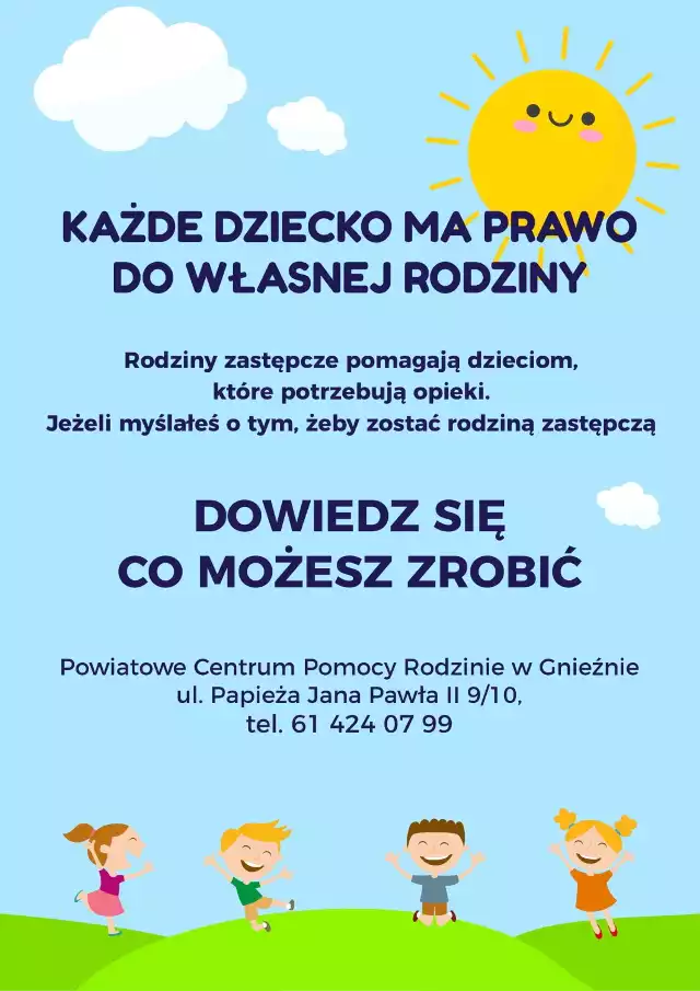 Rodziny zastępcze Gniezno: PCPR szuka chętnych osób