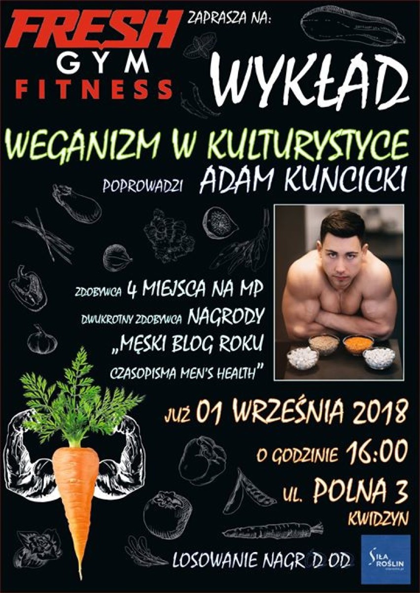 Fresh Gym&Fitness oraz Adam Kuncicki zapraszają na wykład "Weganizm w kulturystyce" 