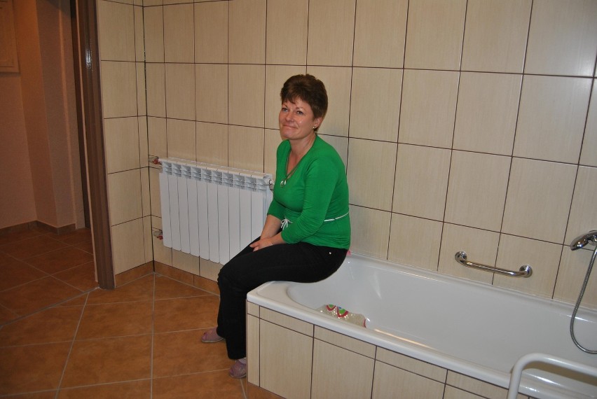 Pani Aleksandra Duszyńska w nowej łazience