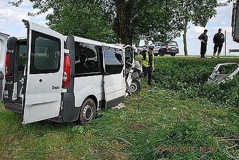 Wypadek w Lipiu Śląskim. Bus uderzył w drzewo