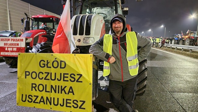 Ogólnopolski protest rolników 2024, rolnicy blokowali m.in. węzeł A1/S8 w Piotrkowie