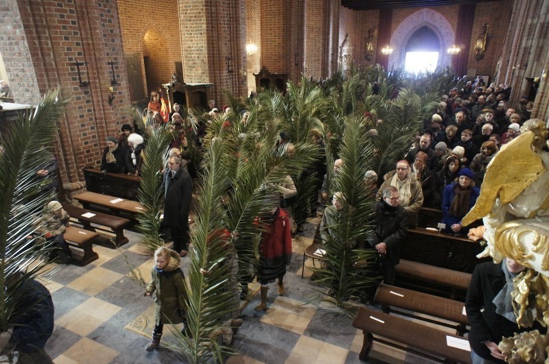 Niedziela Palmowa: W poznańskich kościołach święci się palmy [ZDJĘCIA]