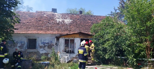 24 strażaków walczyło z pożarem domu w Sośniczce. Akcja gaśnicza trwało blisko pięć godzin