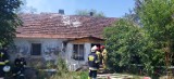 Pożar budynku jednorodzinnego w miejscowości Sośniczka w gminie Dobrzyca