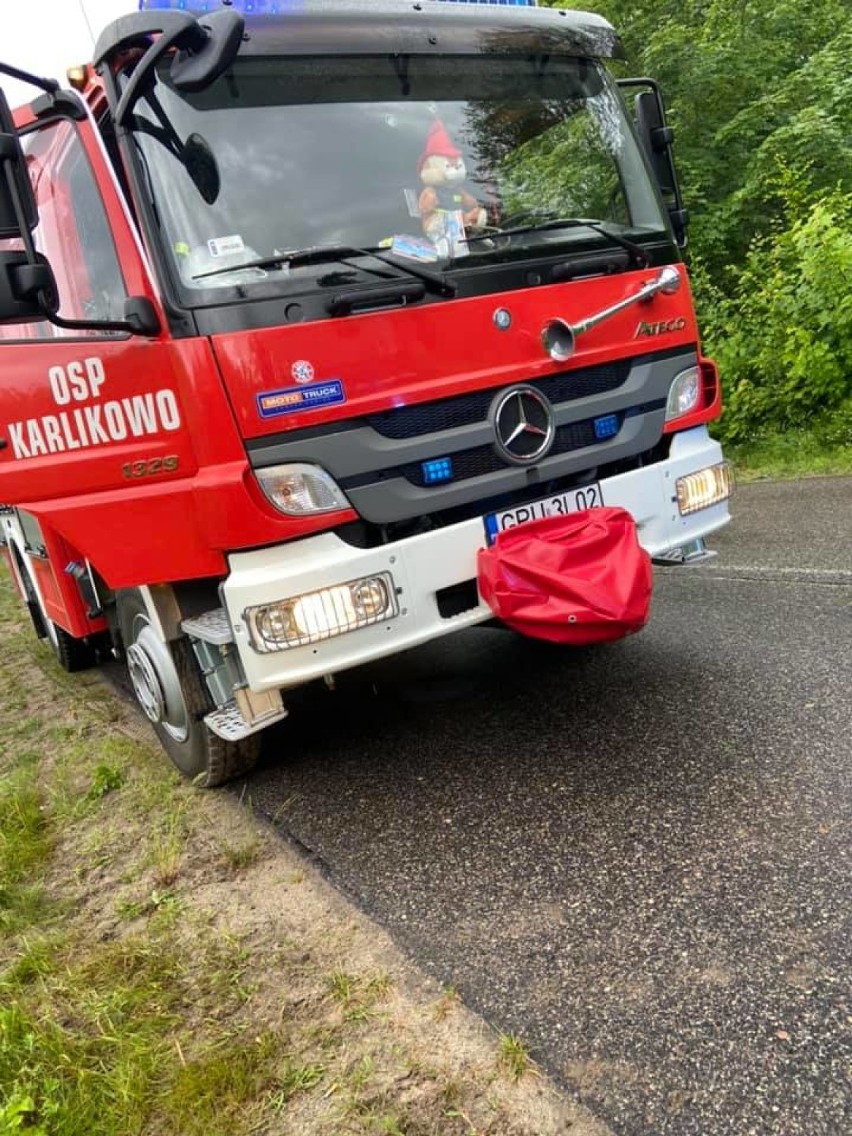 Wypadek na trasie Karlikowo - Lisewo