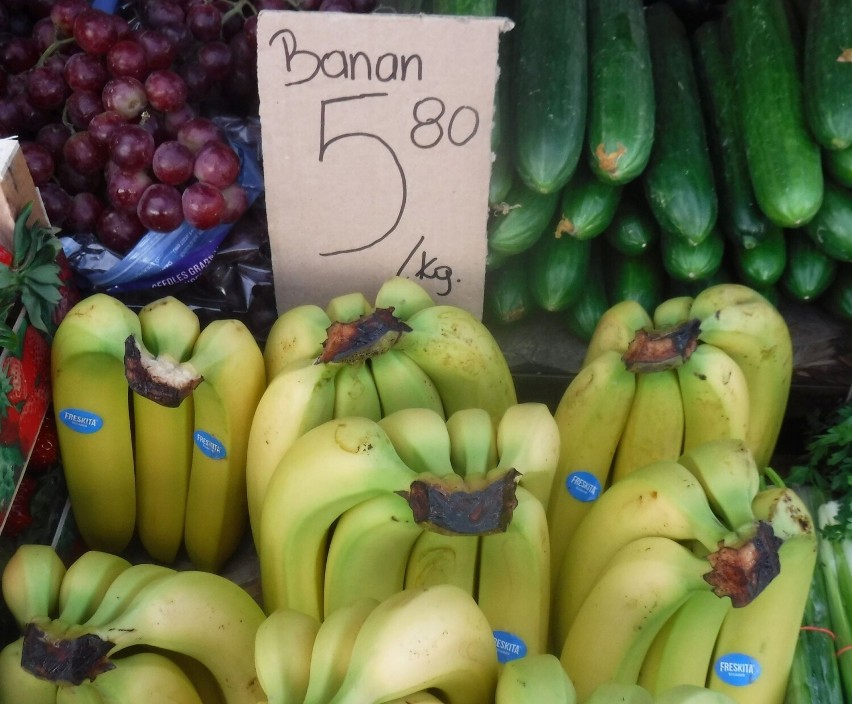 Banany 5,80 za kilogram