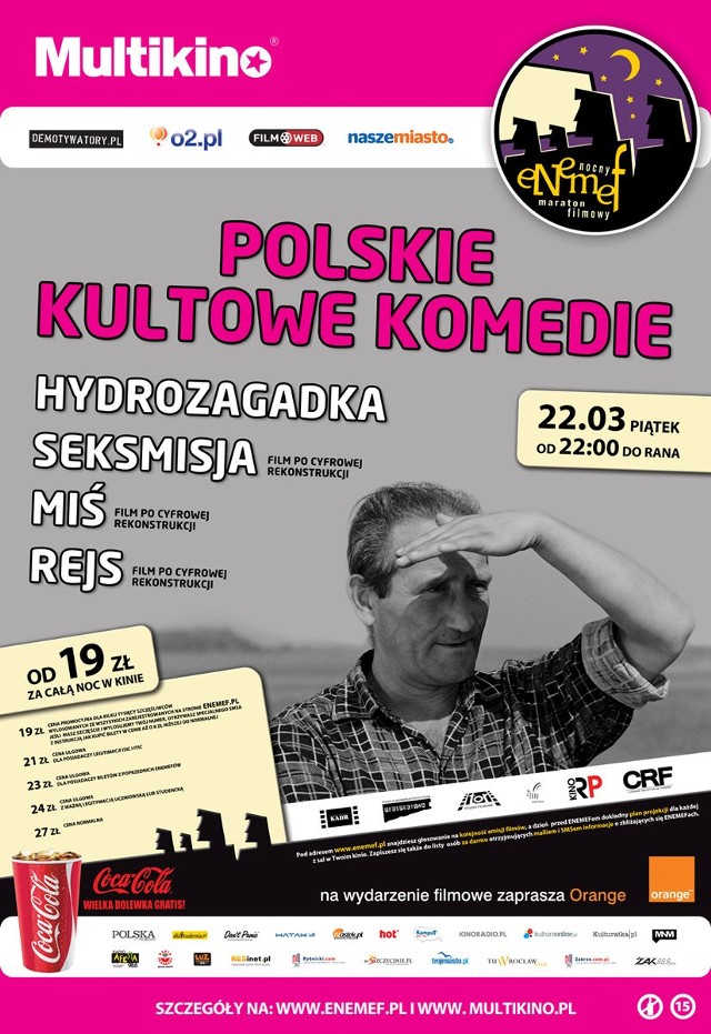 ENEMEF: Polskie Kultowe Komedie w Multikinie. Rozdajemy bilety! Dla naszych czytelników mamy po 6 podwójnych zaproszeń na to wydarzenie do Multikina