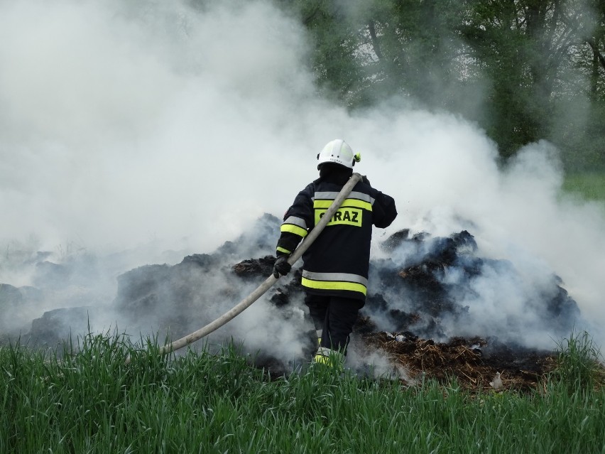 Kuślin: Pożar słomy