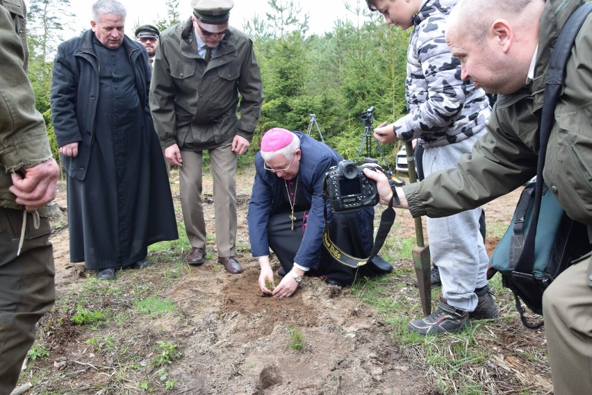 Biskup sadził z dziećmi las papieski         