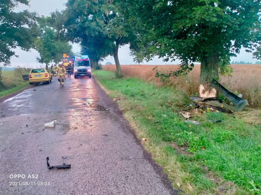 Wypadek w Łasinie-Wybudowaniu. Kierowca miał prawie 2...