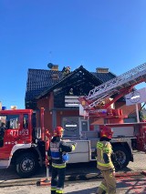 Pożar domu w centrum Myślenic. Na miejscu była straż pożarna