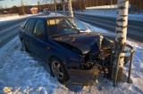 Wypadek koło Mrągowa. Czołowe zderzenie 2 aut. 9 osób rannych
