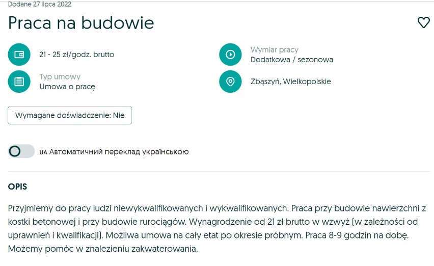 Sprawdź ofertę Praca na budowie