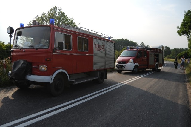 Wypadek pod Książem Wlkp. Do szpitala trafili wszyscy uczestnicy zdarzenia - pięć osób, w tym jedno dziecko