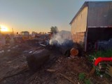Pożar w gospodarstwie rolnym. Strażacy uratowali zwierzęta z płonącego budynku