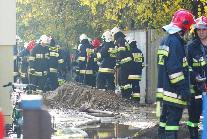 Straż Pożarna w Jarocinie: Uszkodzenie gazociągu w Golinie