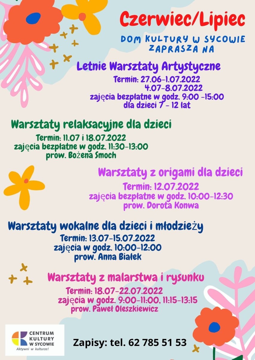 Wakacyjne warsztaty dla dzieci i młodzieży w Sycowie. Co w programie? 