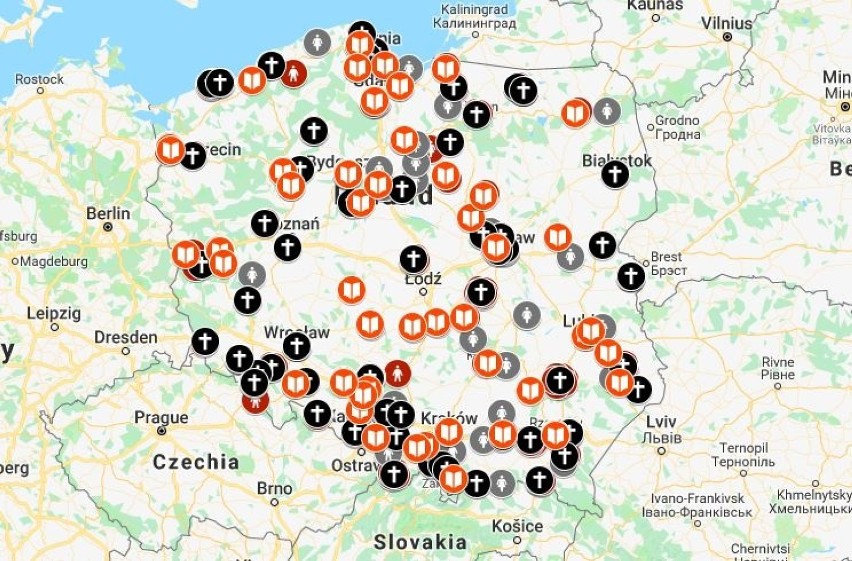 Mapa kościelnej pedofilii w Polsce. Jest na niej Kraków