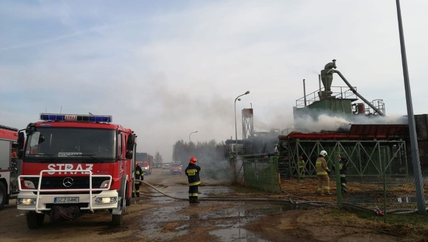 Pożar biogazowni w Koczale. Straty oszacowano na 15 tys. zł (FOTO)