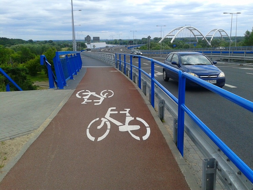 Ścieżka rowerową na nowy most w Toruniu