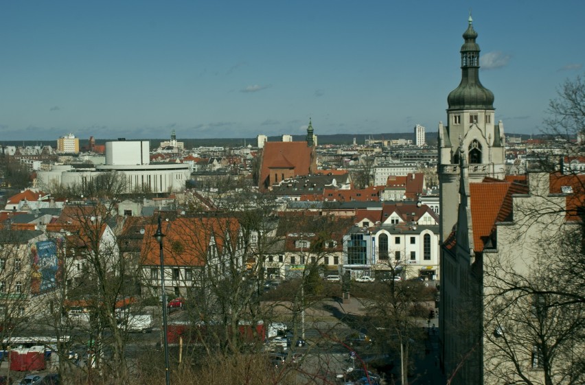 Z góry widok na prawie całą Bydgoszcz;)