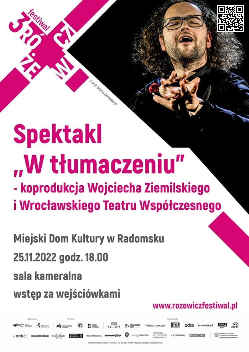 Festiwal 3 x Różewicz w Radomsku. Rozpoczęcie już w najbliższy piątek