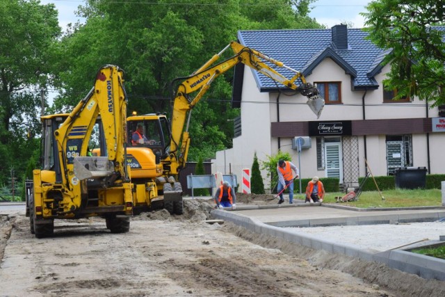 Trwa remont ulicy Związku Walki Zbrojnej w Łęczycy