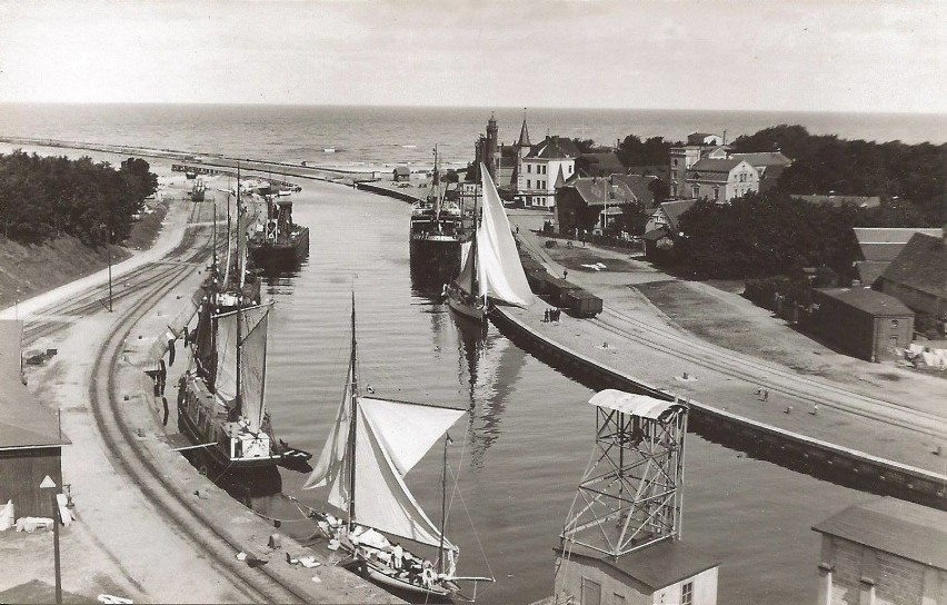 Port Ustka, początek XX w.