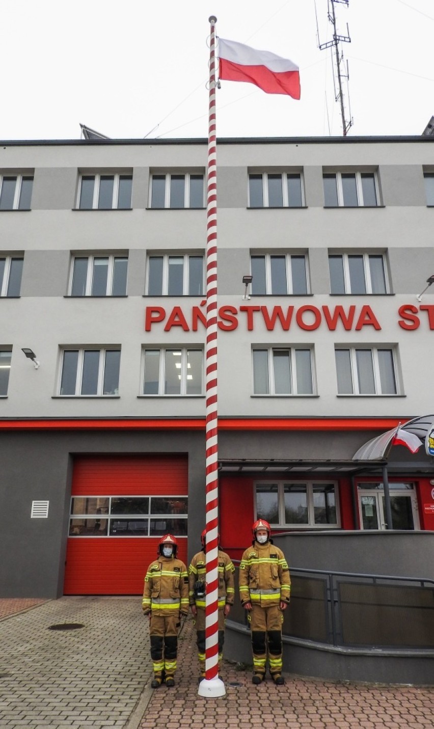 Dzień Flagi RP w Skierniewicach uczcili strażacy PSP