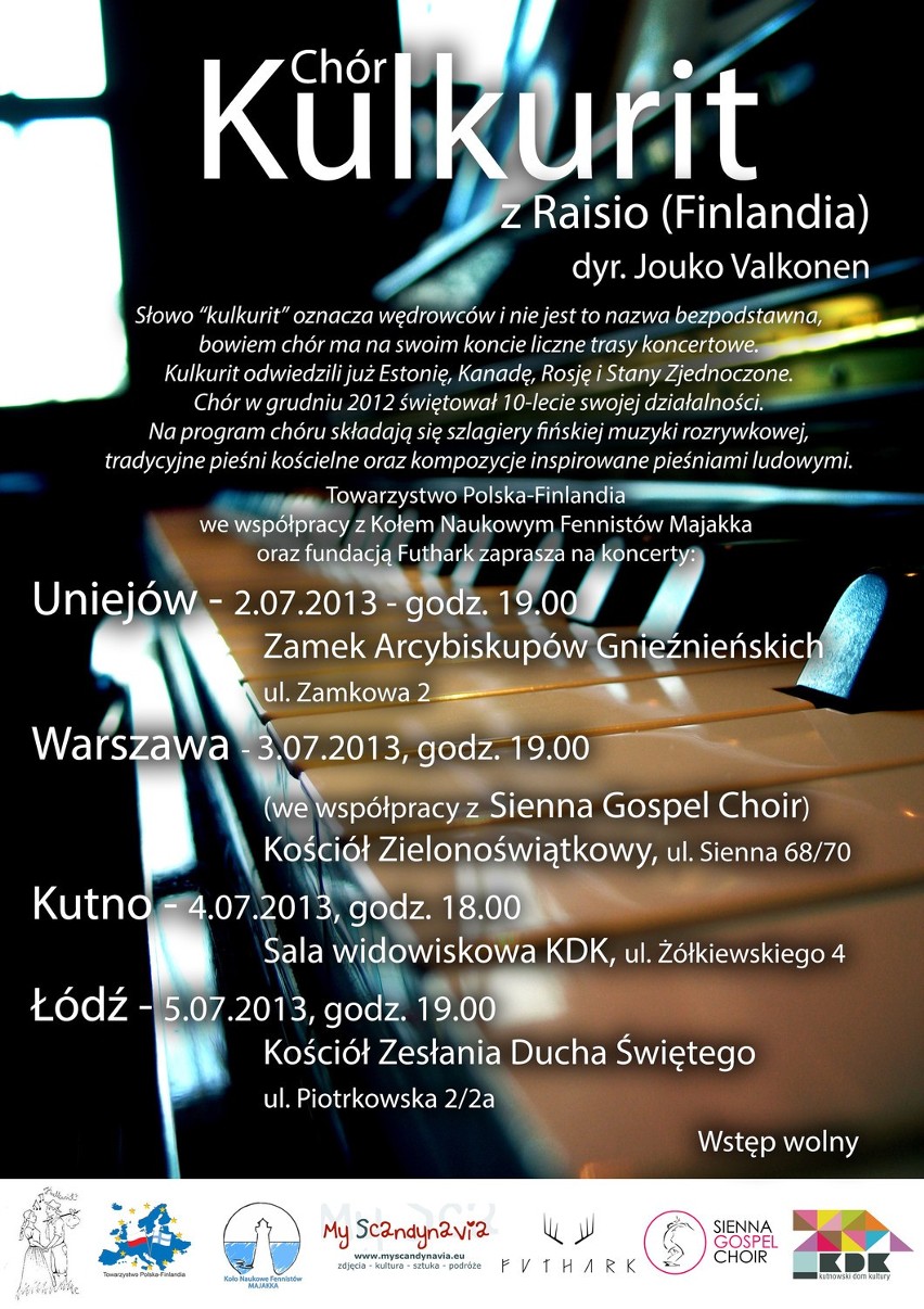 Kulkurit - chór z Finlandii wystąpi w Kutnowskim Domu Kultury