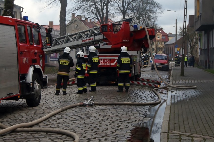 Pożar przy ulicy Słowackiego w Słupsku