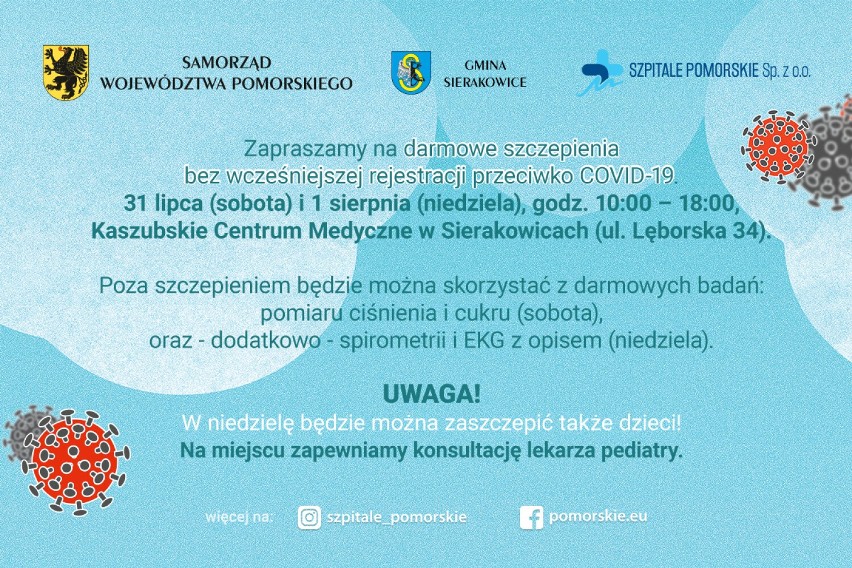 Organizują specjalną akcję szczepień w Sierakowicach - można przyjść bez rejestracji