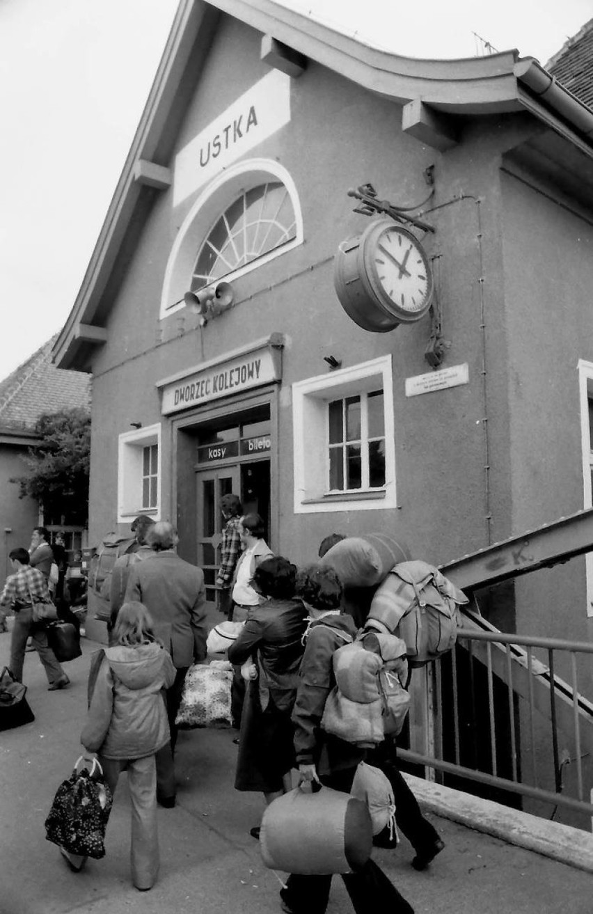 Dworzec PKP w Ustce, lata 70.