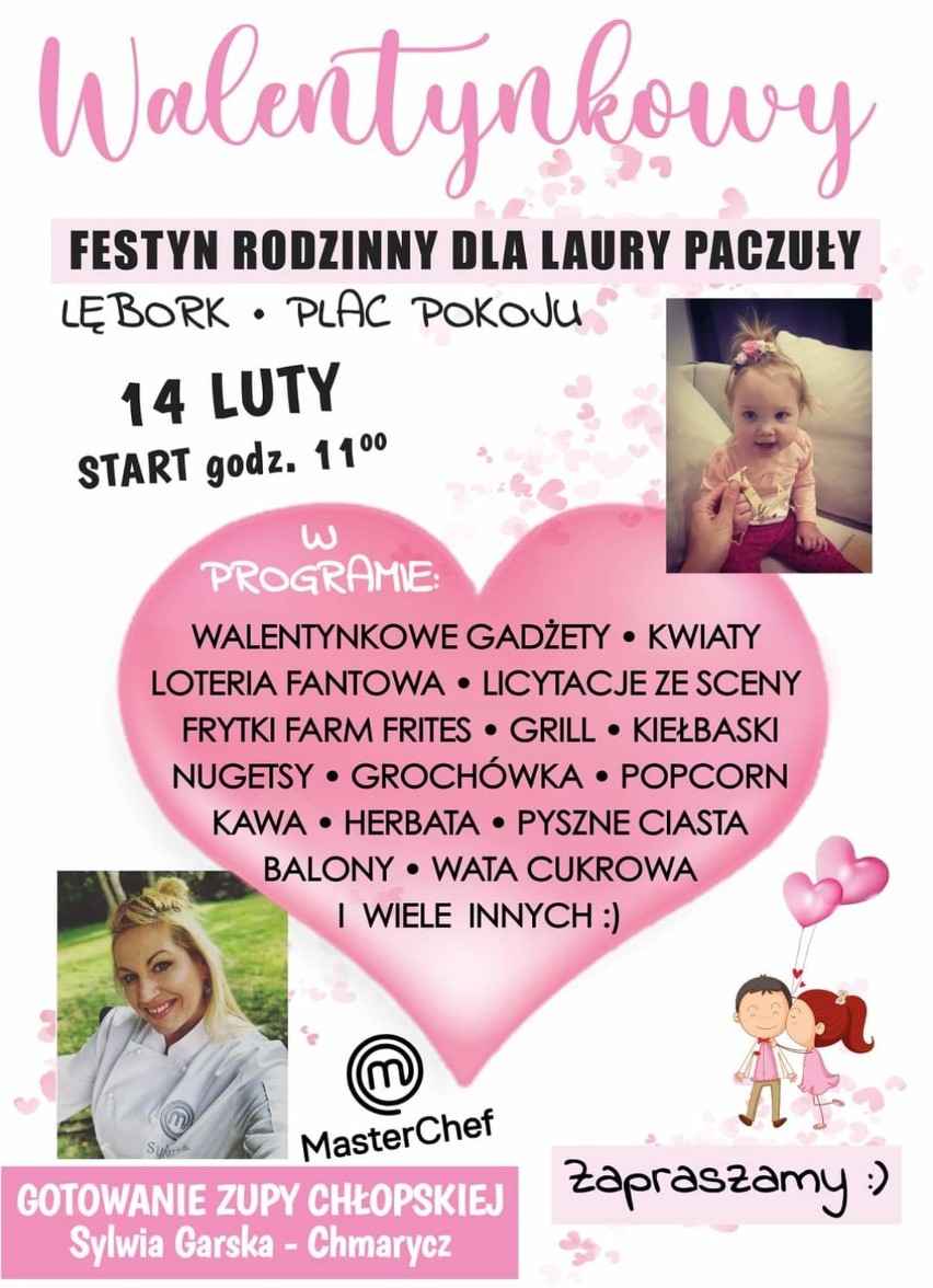 Lębork. W niedzielę walentynkowy festyn rodzinny dla Laury Paczuły