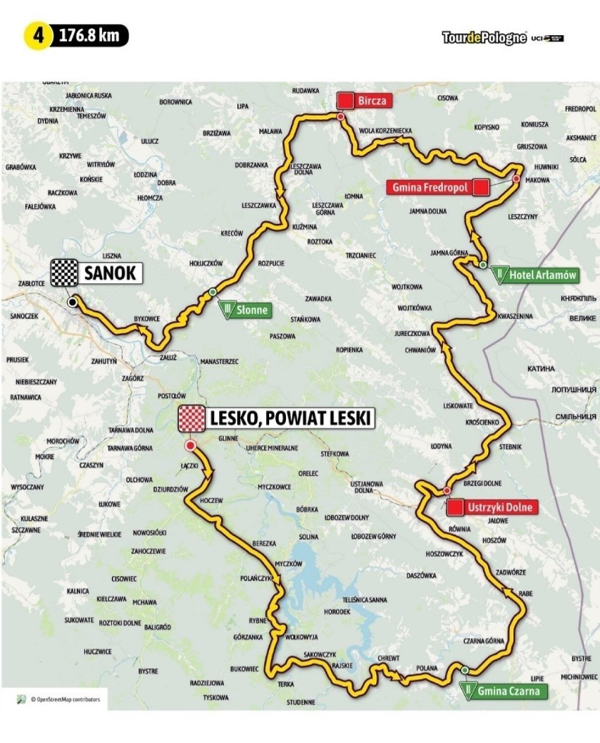 Etap 4 – LESKO, POWIAT LESKI – SANOK / 176.8 KM