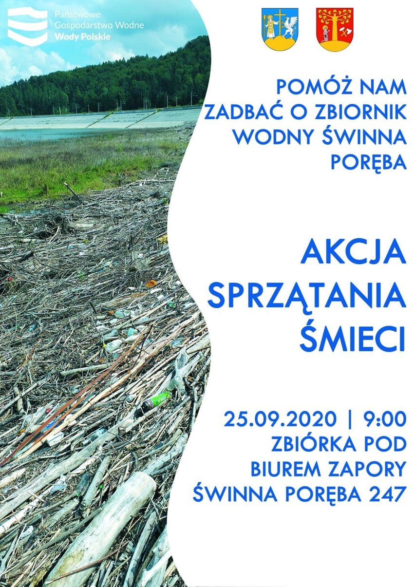 Sprzątanie Jeziora Mucharskiego 2020