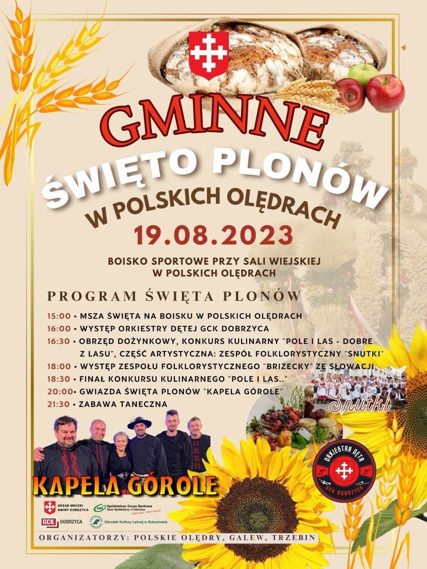 Program dożynek w Polskich Olędrach