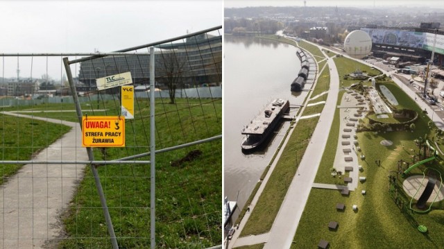 Ogrodzono już teren pod budowę nowej plaży nad Wisłą.