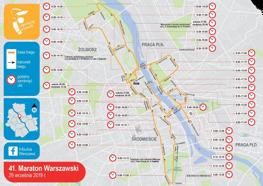 Maraton Warszawski 2019. Informator dla biegaczy i mieszkańców