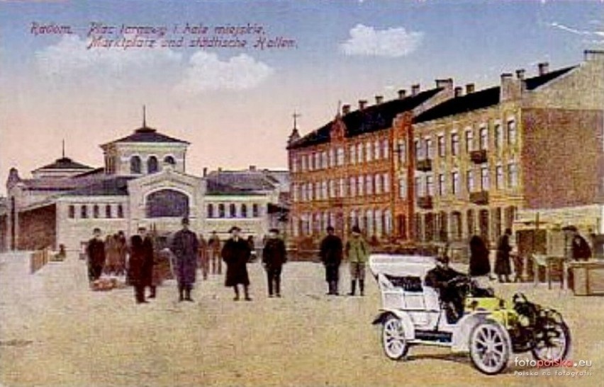 Lata 1900-1914 , Radom, pl. Jagielloński. Hala targowa.
