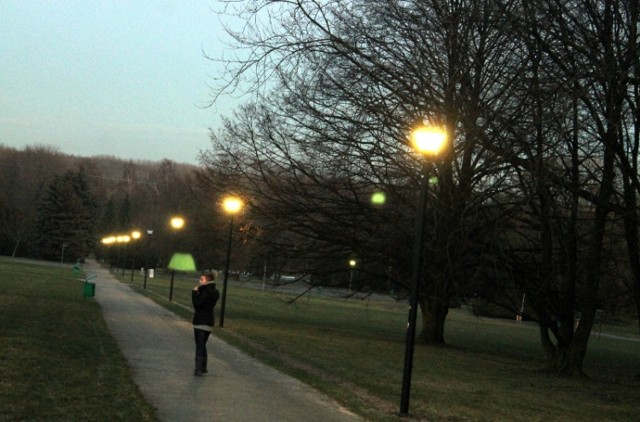 Nowe lampy w Parku Śląskim mają dawać przyjemne światło.