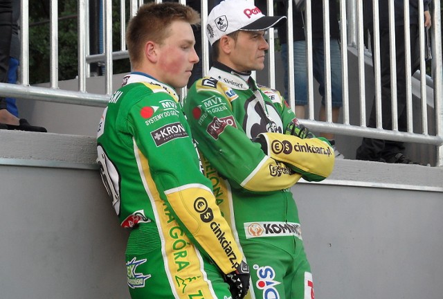 Piotr Protasiewicz (z prawej), lider Ekantor.pl Falubazu Zielona Góra i junior Alex Zgardziński na stadionie w Grudziądzu. Obaj potrafią sobie radzić na grudziądzkim torze.