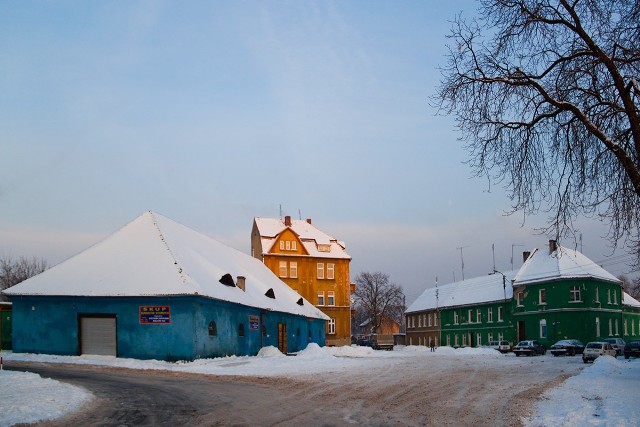 Magazyn solny zimą