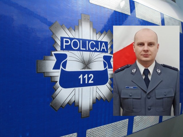 Mł. asp. Mateusz Smaga, nowy zastępca komendanta Komisariatu Policji w Barcinie.