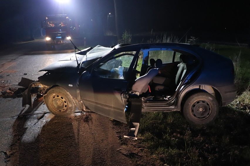 Wypadek na drodze do Paczkowa. Kierowca miał ponad 2,2 promila alkoholu 
