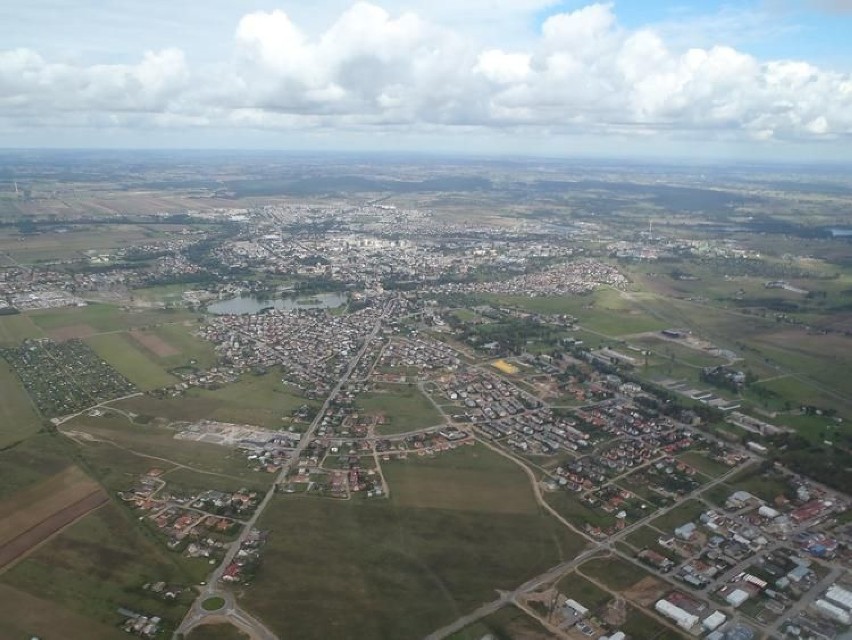 Suwałki - widok z kabiny szybowca Puchacz.