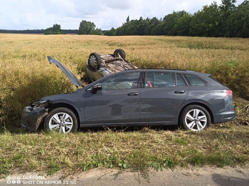 Zderzenie dwóch aut w gminie Lubień Kujawski
